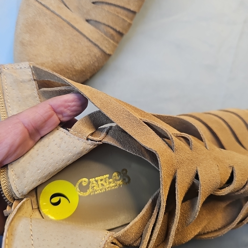 Carlos by Carlos Santana Tan Ankle Booties Size 9 - Picture 2 of 9
